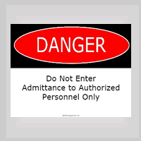 free-Danger-Admittance-to-Authorized-Personnel-Sign